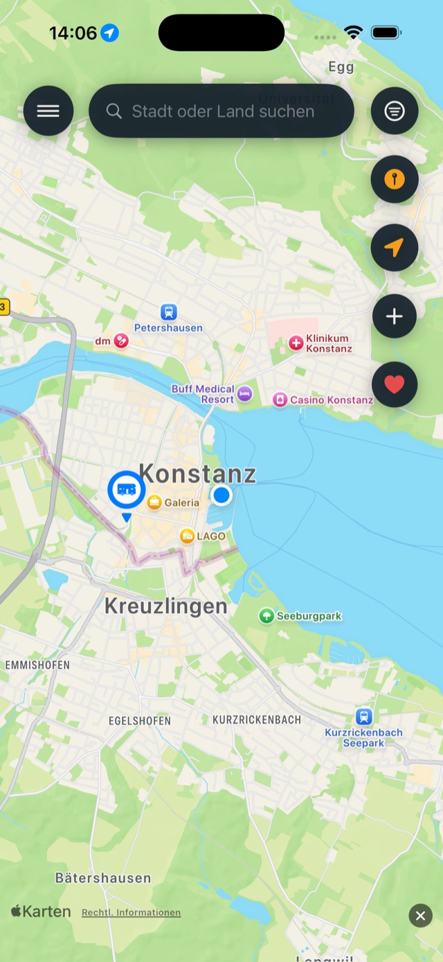 Karte am Bodensee